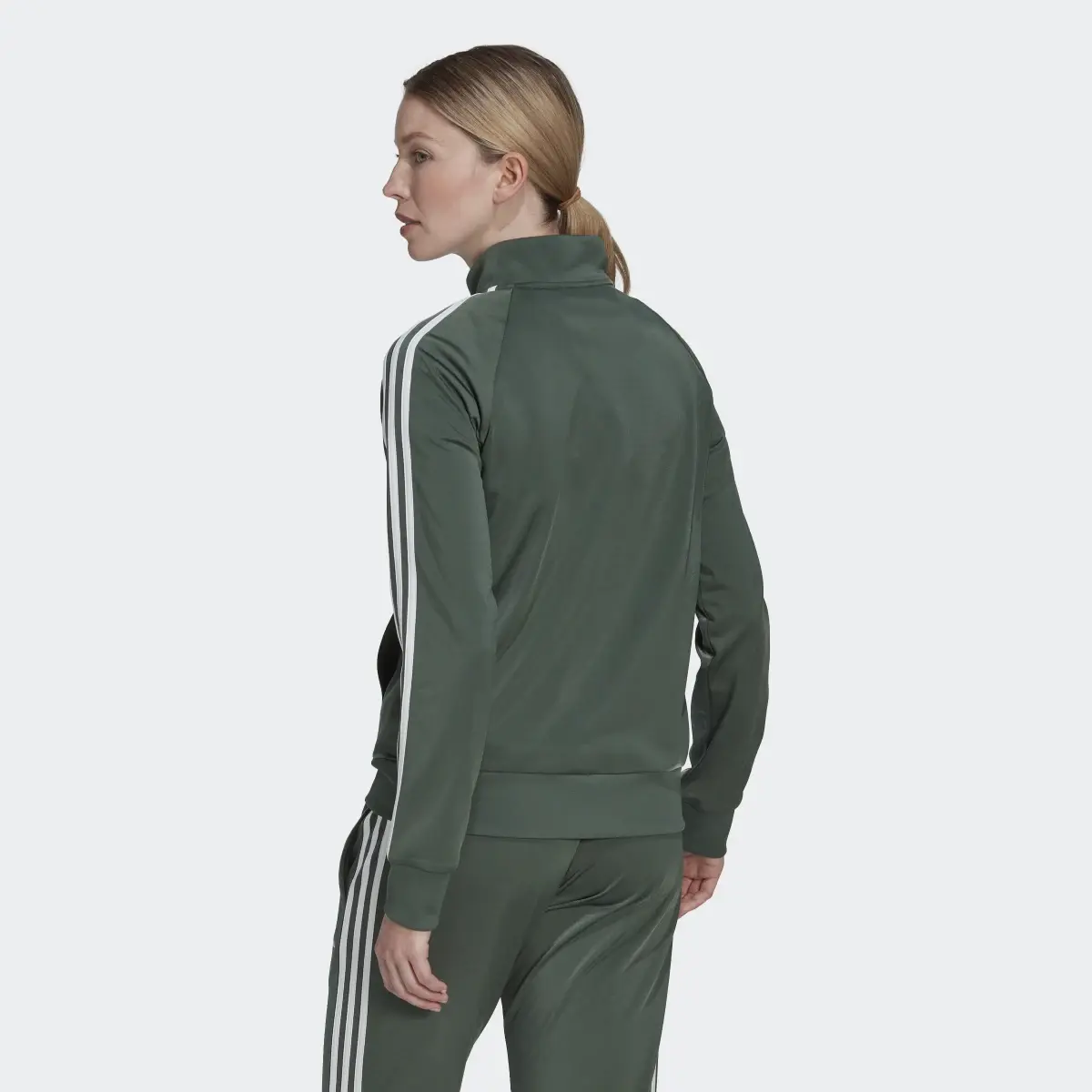 Adidas Primegreen Essentials Warm-Up Slim 3-Stripes Track Jacket. 3