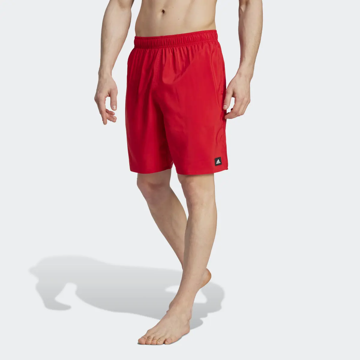 Adidas Solid CLX Classic-Length Swim Shorts. 1