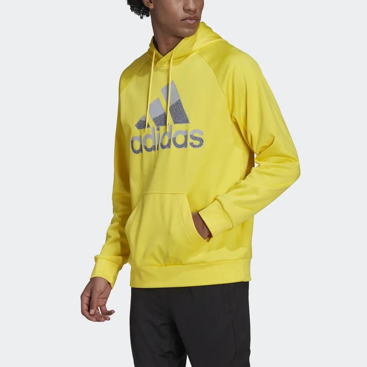 Adidas AEROREADY Game and Go Big Logo Hoodie. 1