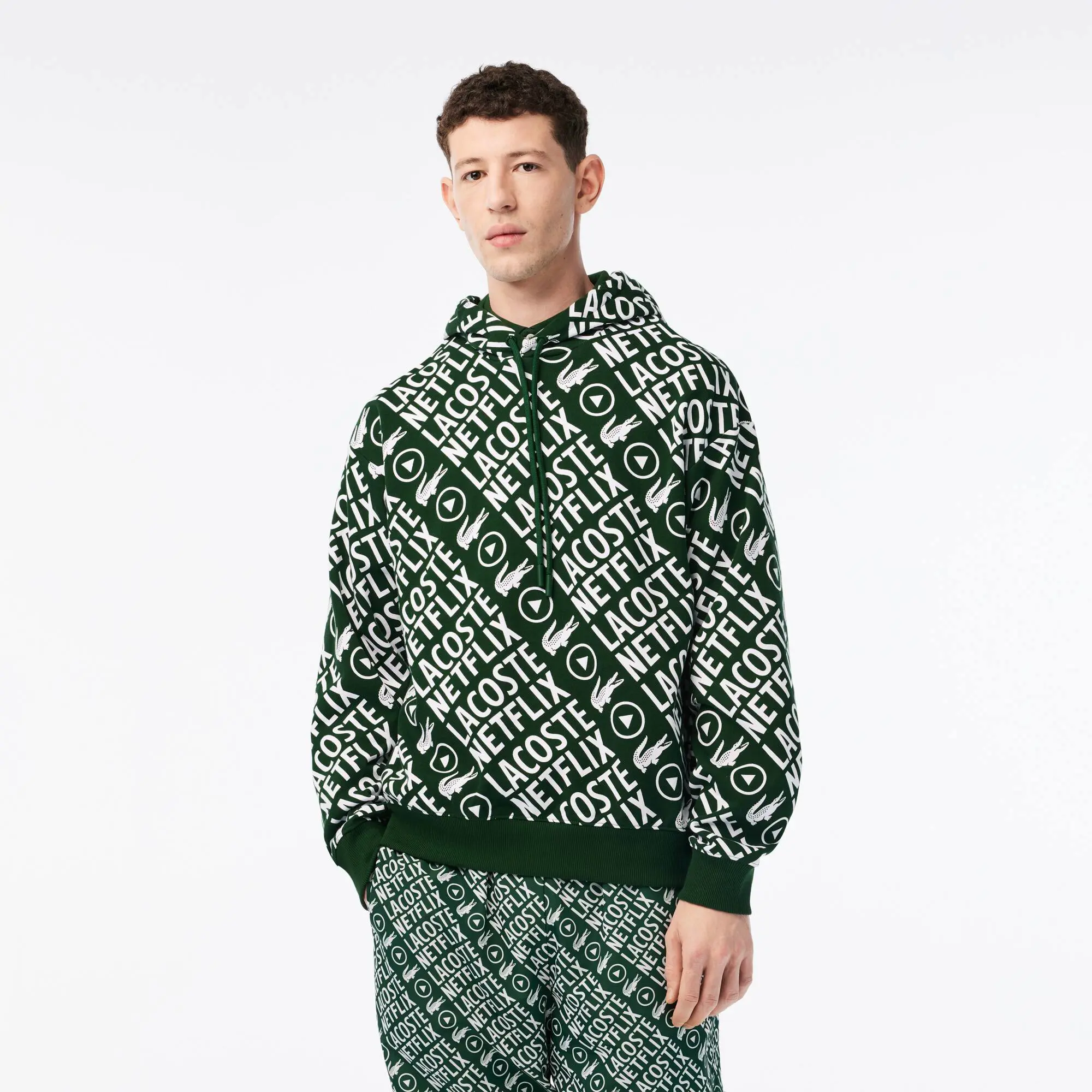Lacoste Men’s Lacoste x Netflix Loose Fit Organic Cotton Sweatshirt. 1