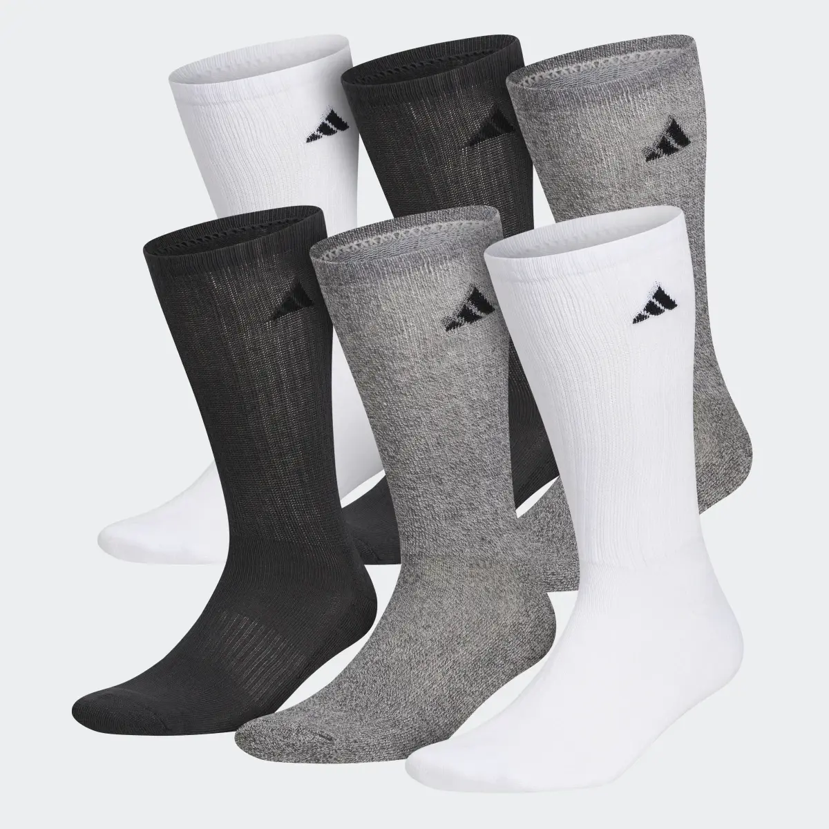 Adidas Athletic Crew Socks 6 Pairs. 1