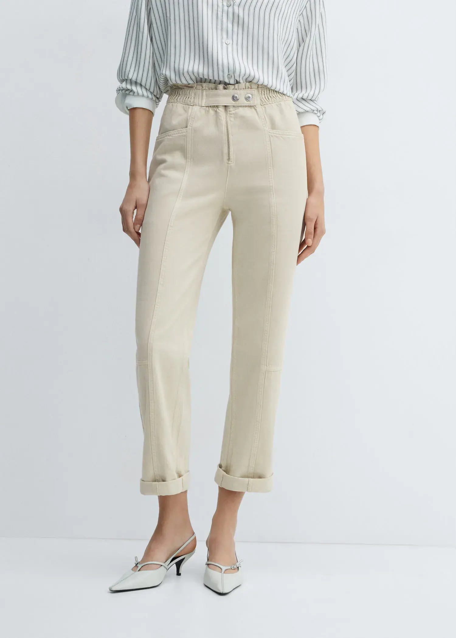 Mango High-rise tapered jeans. 2