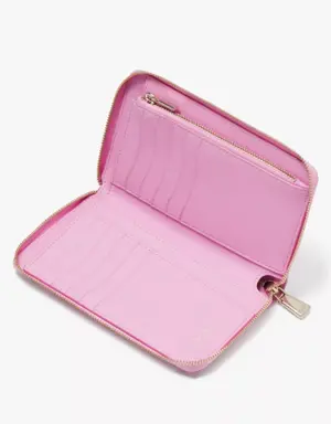 Katy Shiny Medium Zip-around Wallet