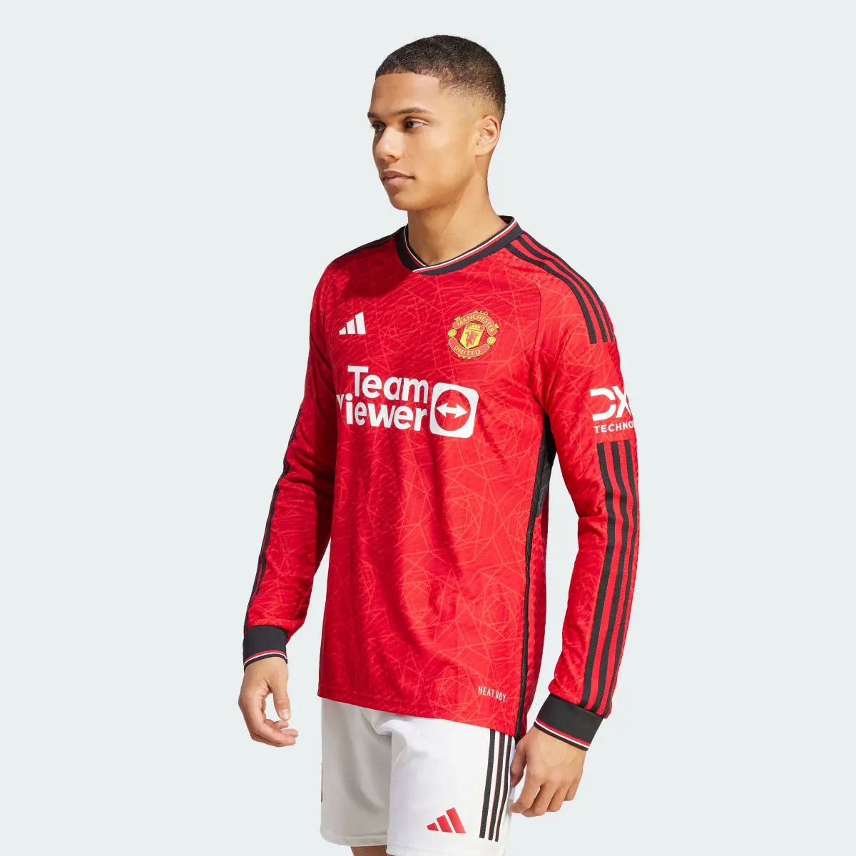 Adidas Manchester United 23/24 Long Sleeve Home Authentic Jersey. 2