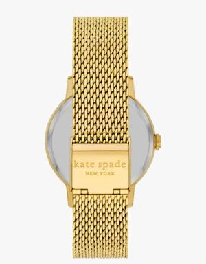 Metro Gold-tone Stainless Steel Mesh Watch