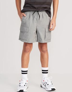 Straight Cargo Jogger Shorts for Boys (Above Knee) gray