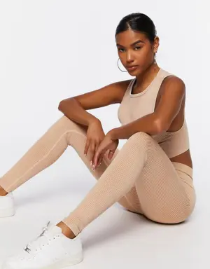 Forever 21 Seamless Ribbed Leggings Walnut