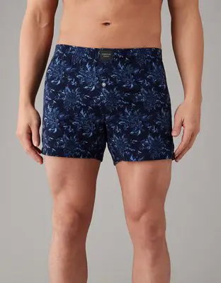 American Eagle O Floral Slim Knit Ultra Soft Boxer Short. 1