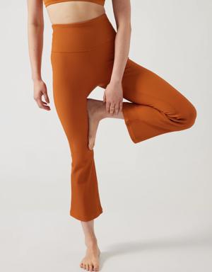 Athleta Elation Rib Crop Flare orange