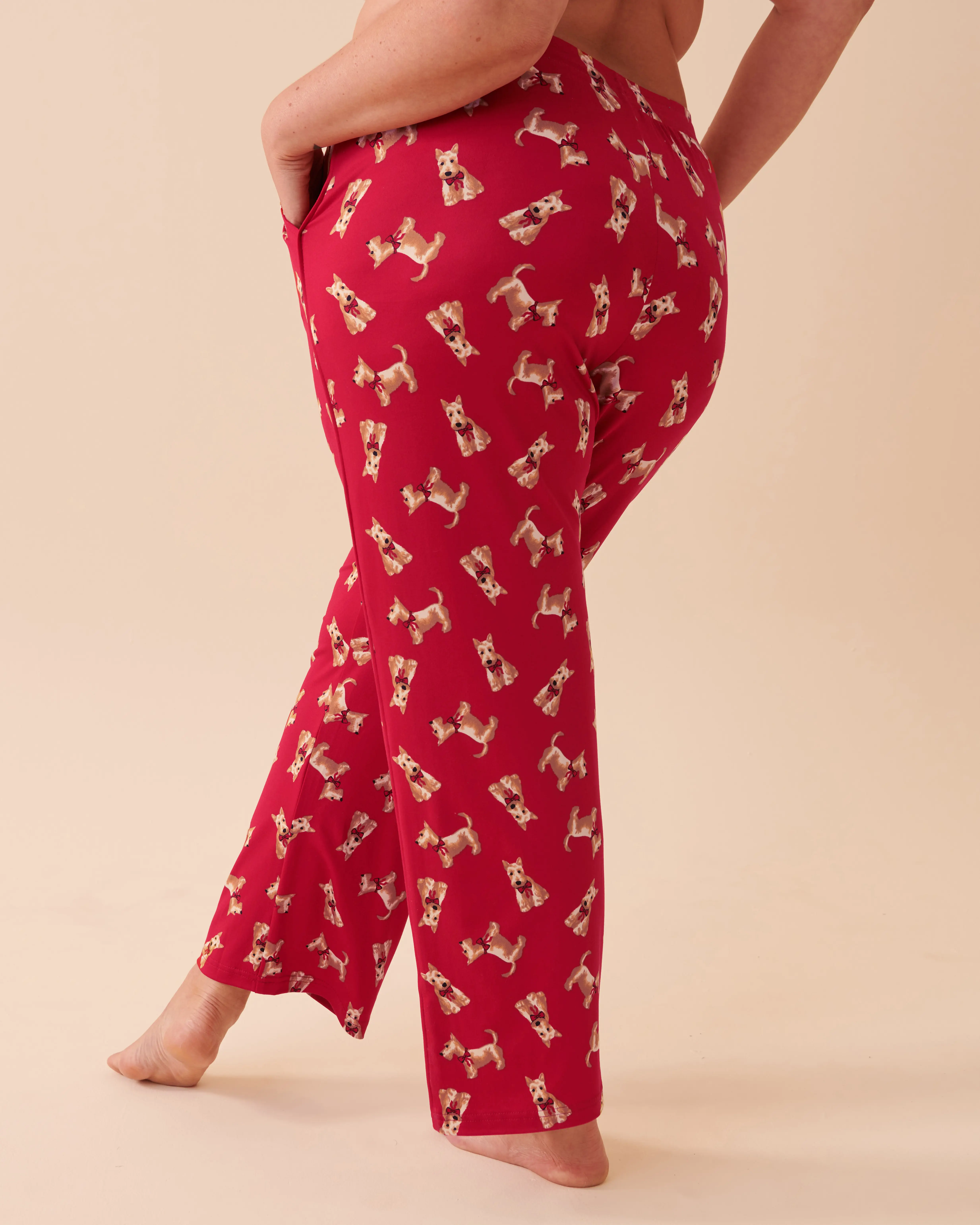 La Vie en Rose Scottie Print Super Soft Pajama Pants. 2