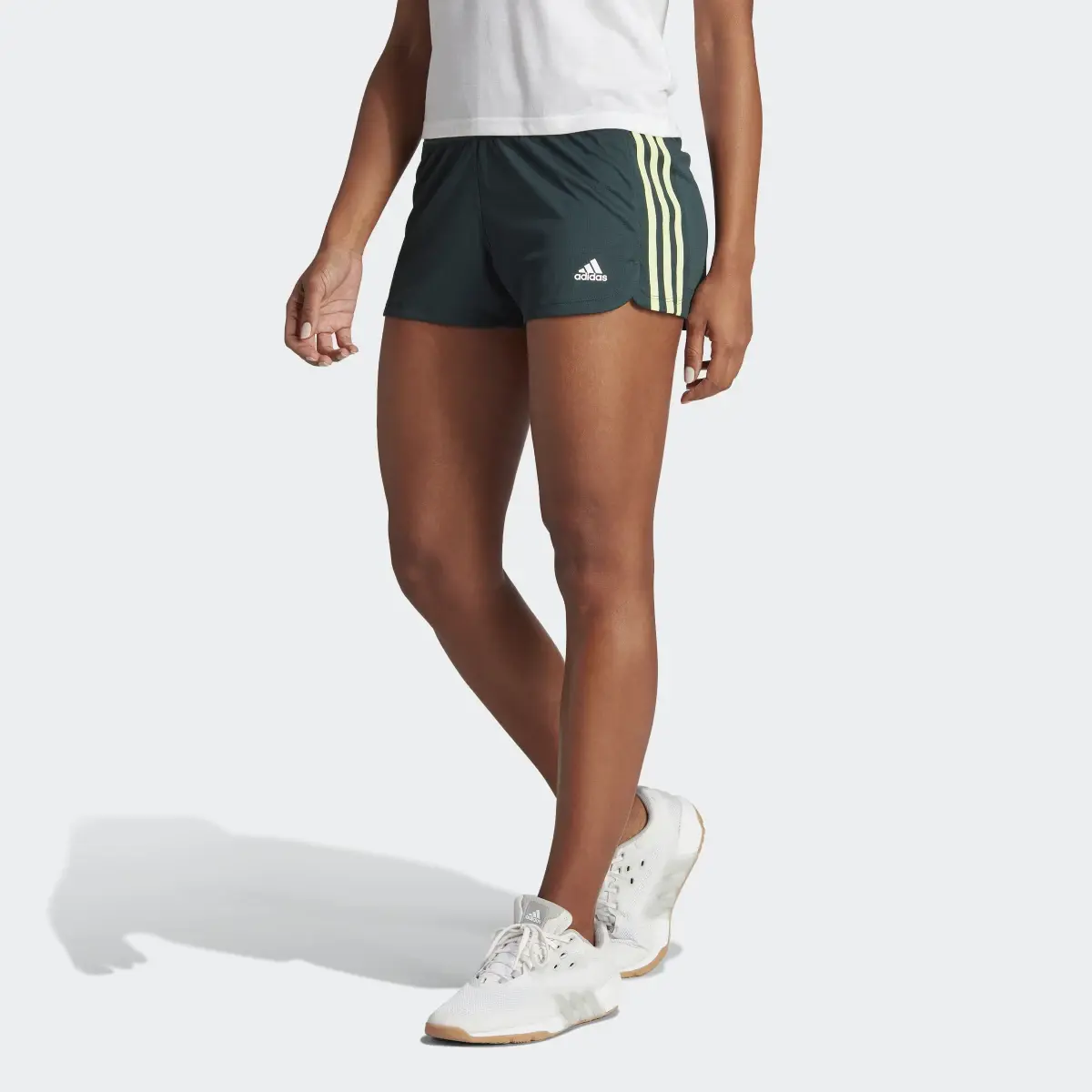 Adidas Pacer 3-Stripes Knit Shorts. 1