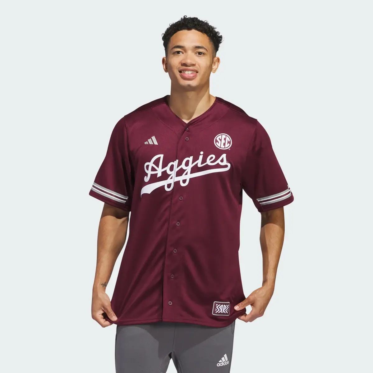 Adidas Texas A&M Reverse Retro Replica Baseball Jersey. 2