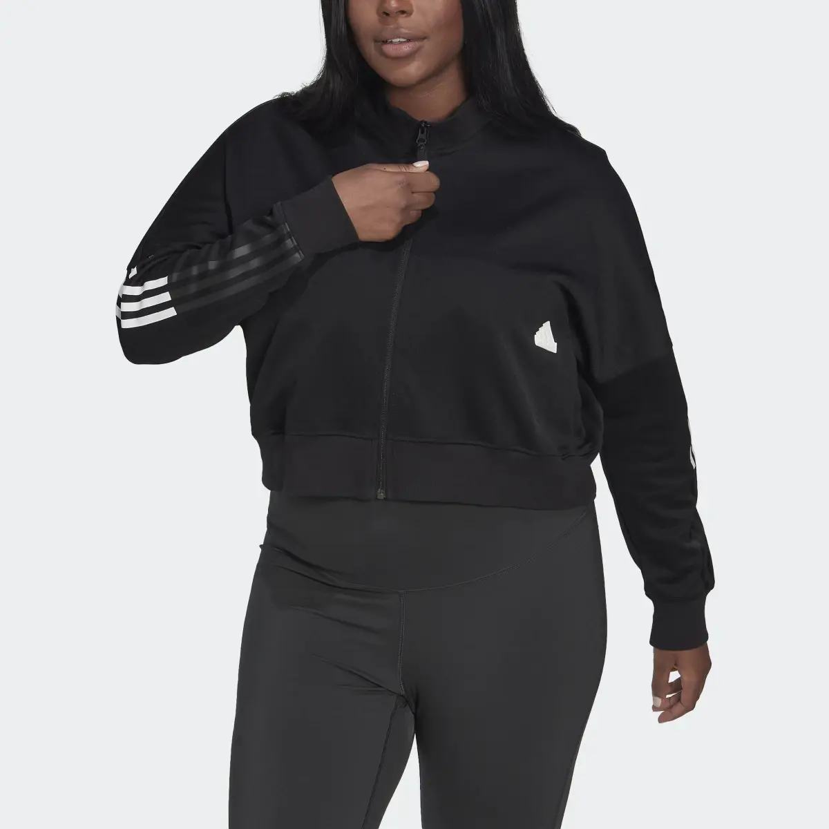 Adidas Cropped Track Top (Plus Size). 1