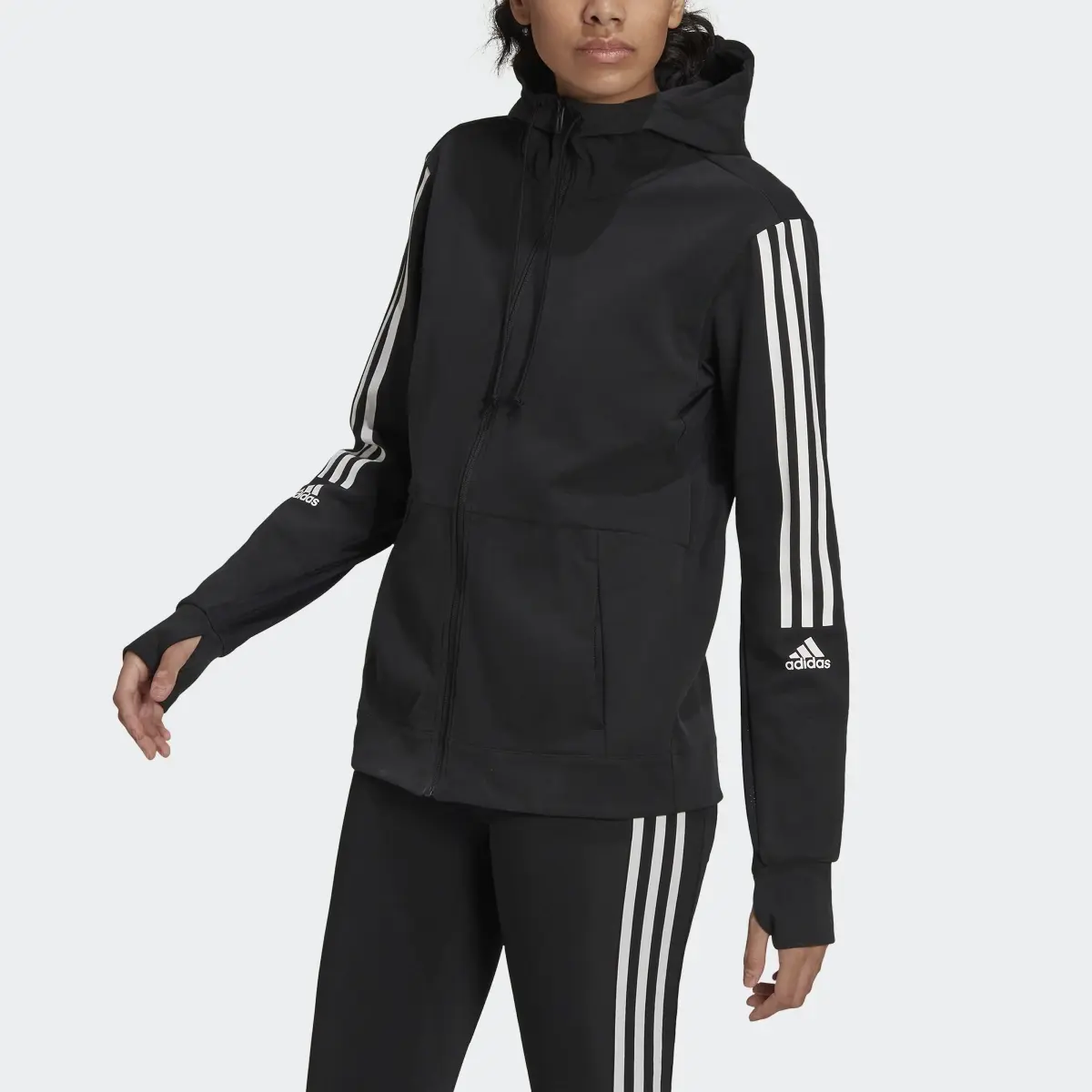 Adidas Chaqueta con capucha AEROREADY Made for Training. 1