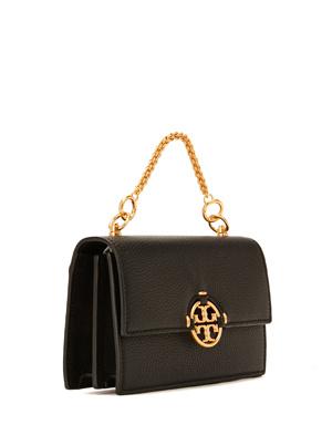 Siyah Logo Detaylı Kadın Deri Çanta