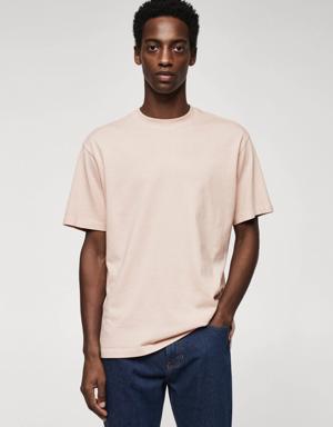Mango 100% cotton relaxed-fit t-shirt
