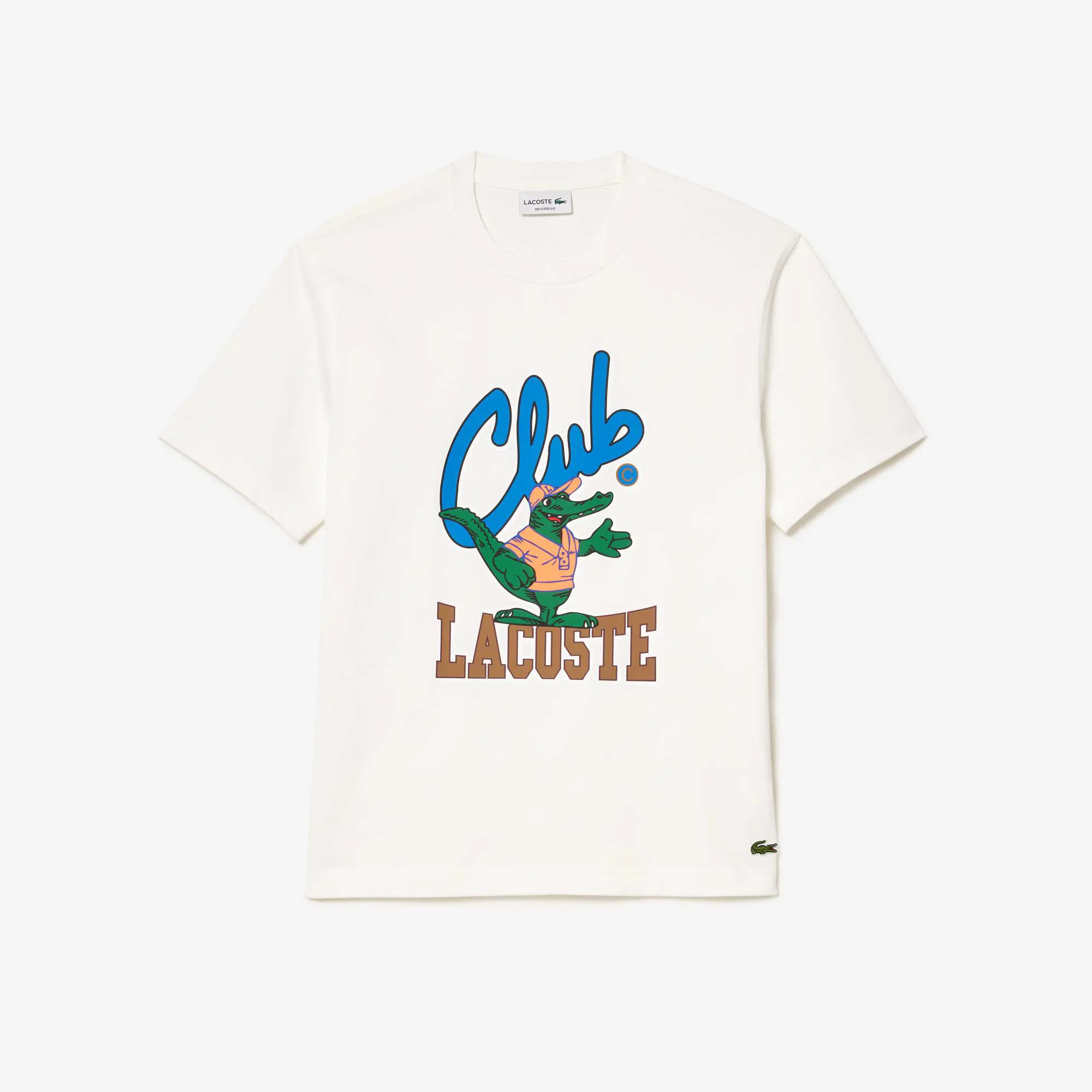 Lacoste Relaxed Fit Signature Print T-shirt. 1