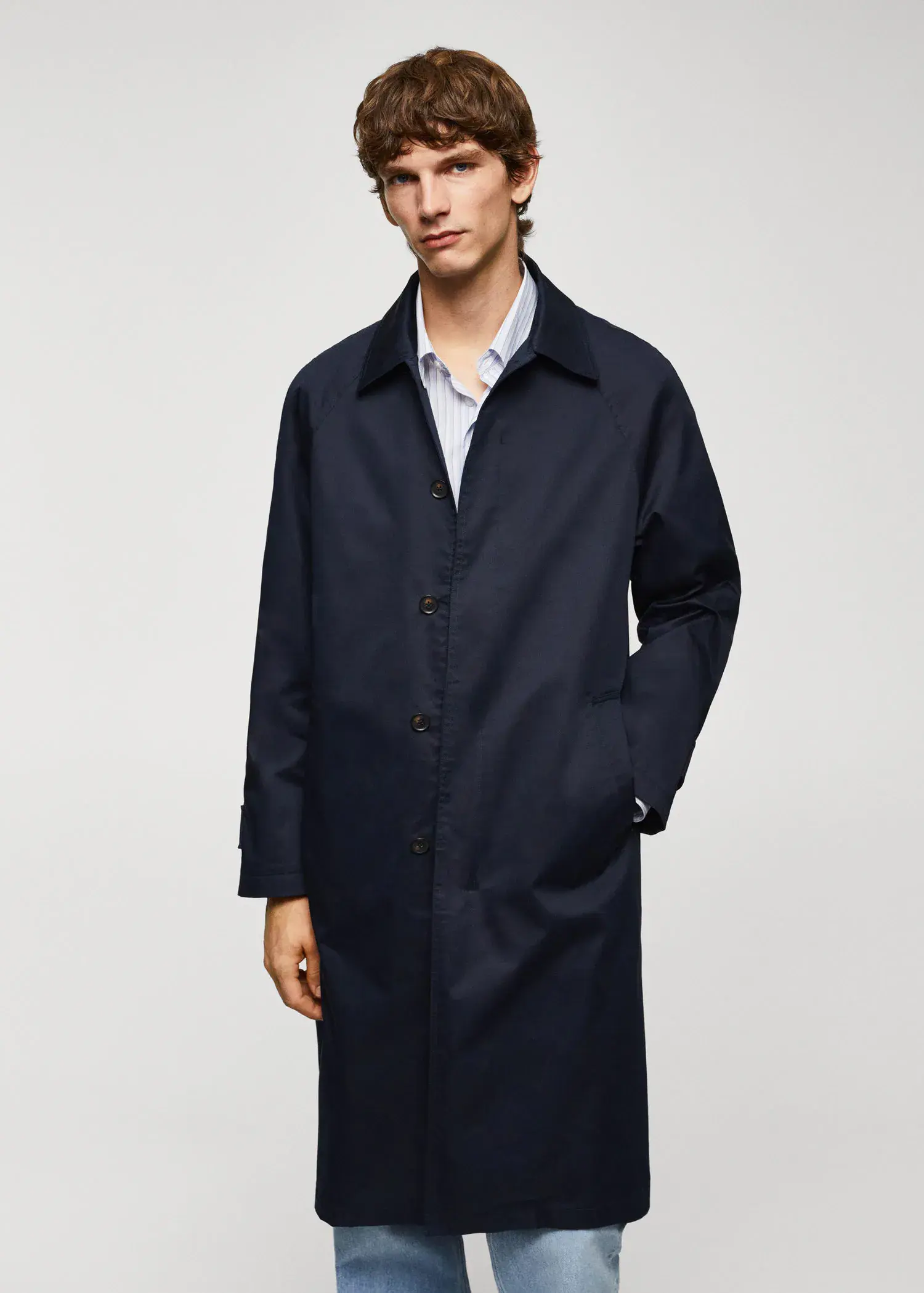 Mango Relaxed-fit cotton trench coat. 2