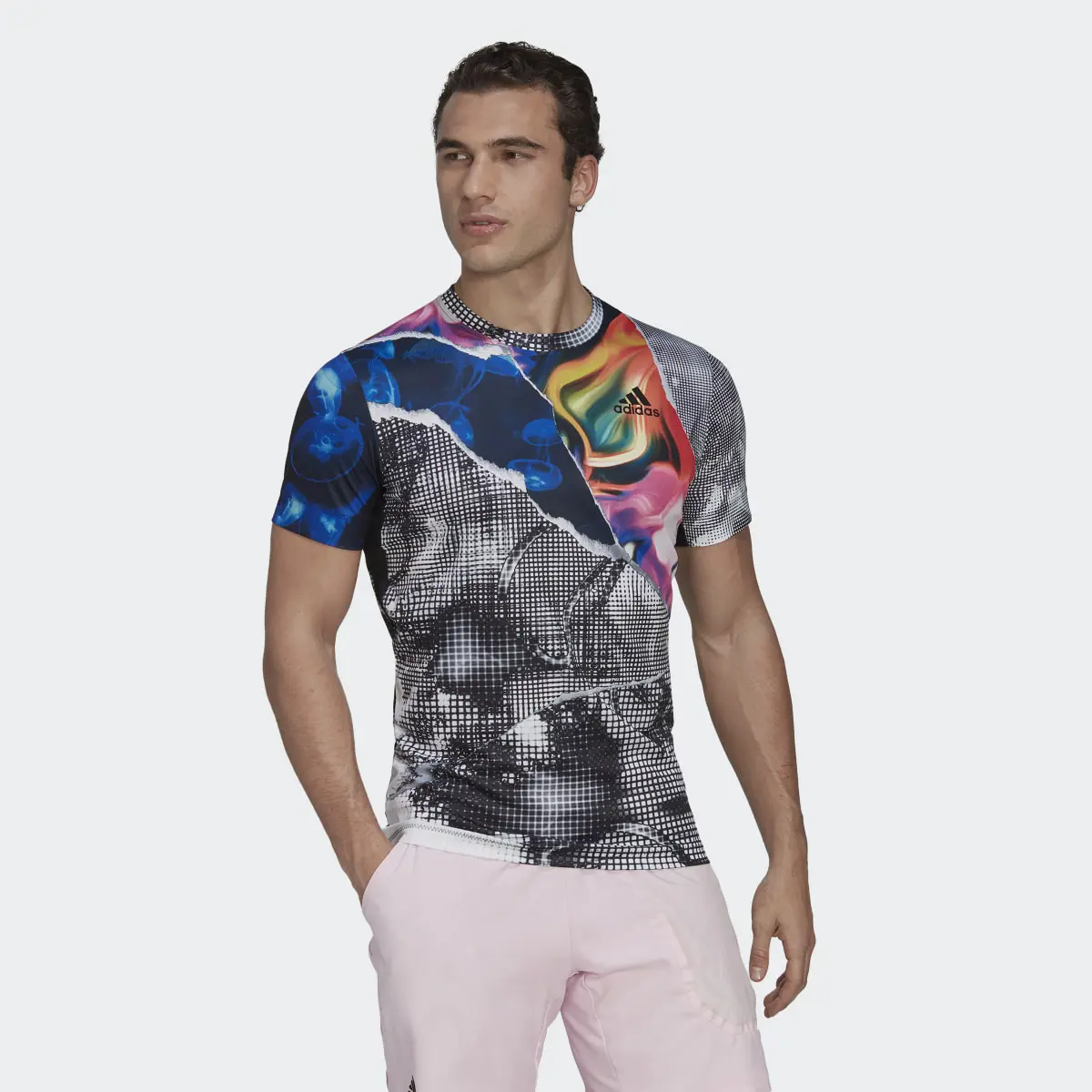 Adidas Tennis U.S. Series Printed FreeLift Tee. 2