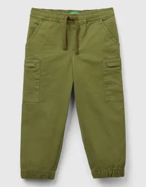 cargo trousers with drawstring