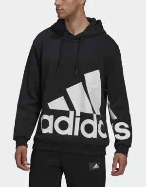 Adidas Sweat-shirt à capuche en molleton avec grand logo Essentials