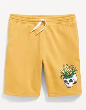 Old Navy Flat-Front Fleece Jogger Shorts for Boys (At Knee) yellow