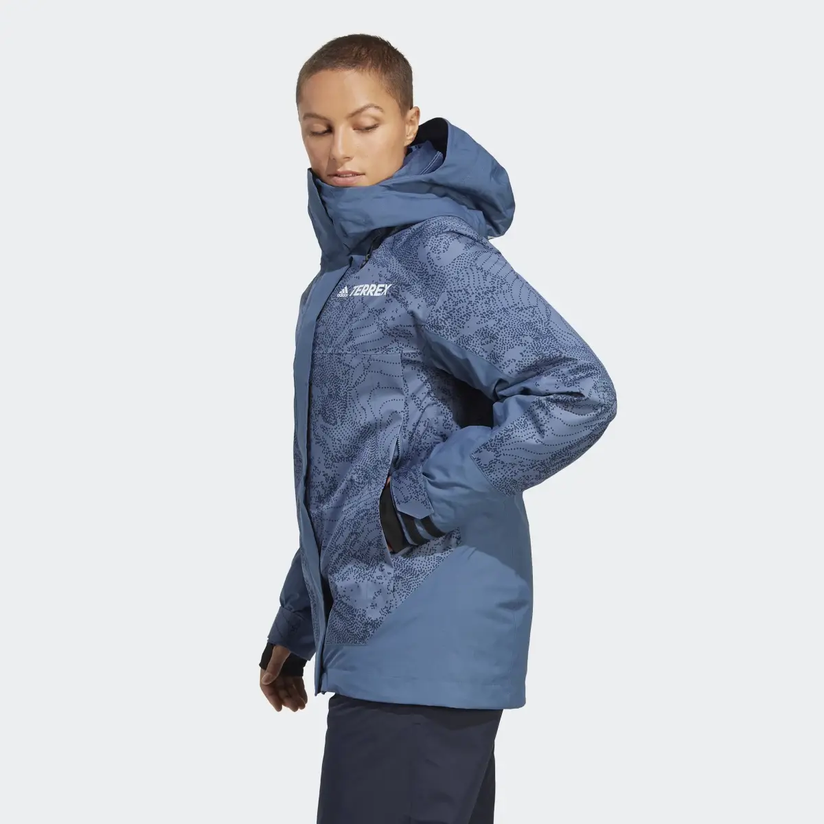 Adidas Terrex 2-Layer Insulated Snow Graphic Jacket. 3