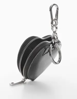 Wallet with heart keychain 