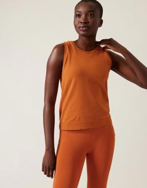 Athleta In Motion Seamless Tank orange