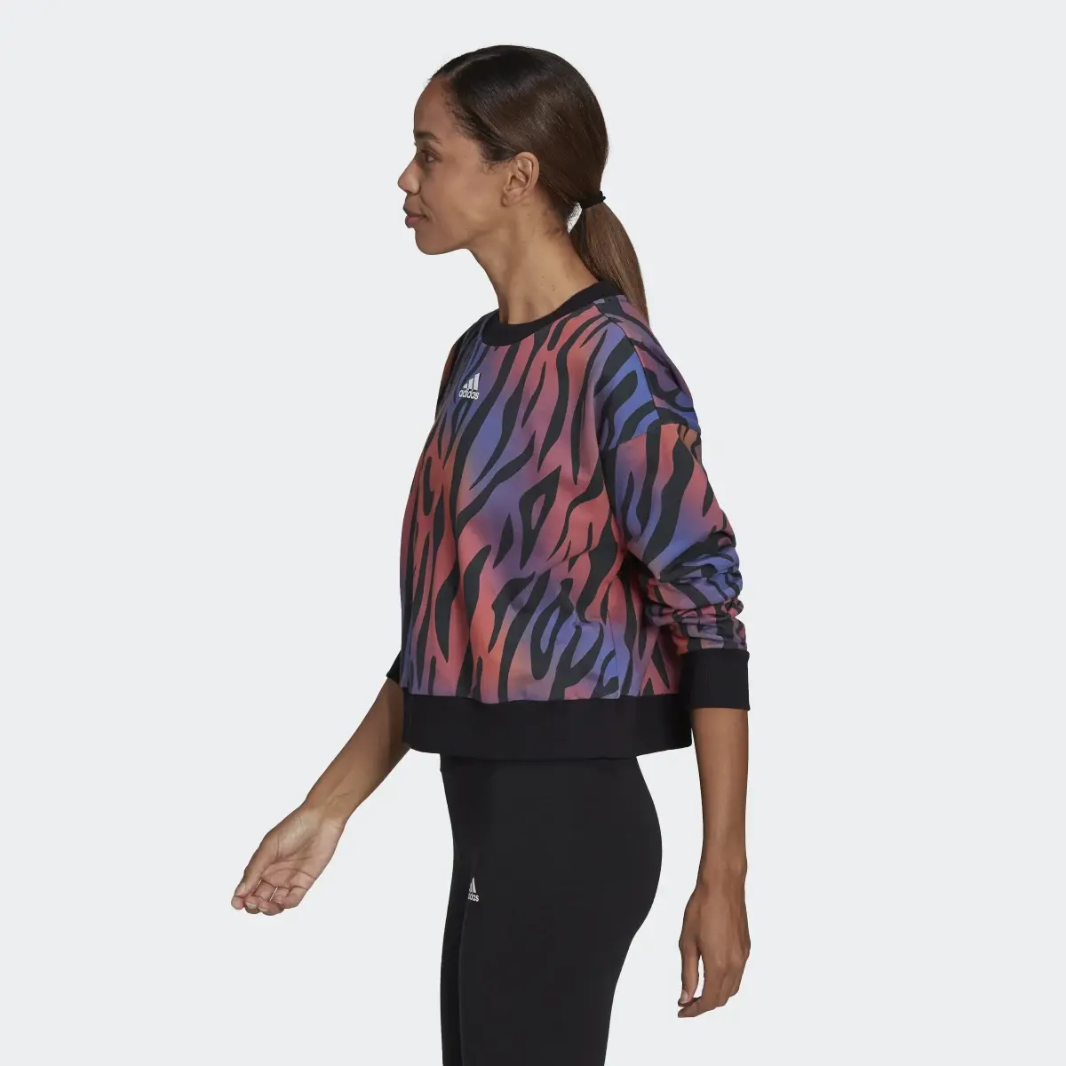 Adidas Tiger-Print Sweatshirt. 3