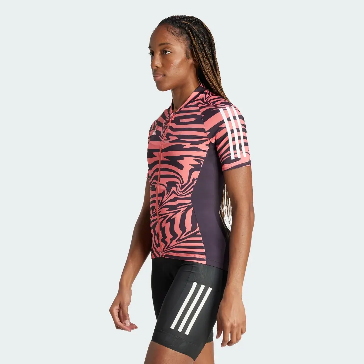 Adidas Essentials 3-Stripes Fast Zebra Cycling Jersey. 2