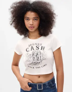 Gap PROJECT GAP Cropped Graphic T-Shirt white