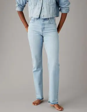Stretch Super High-Waisted Straight Jean