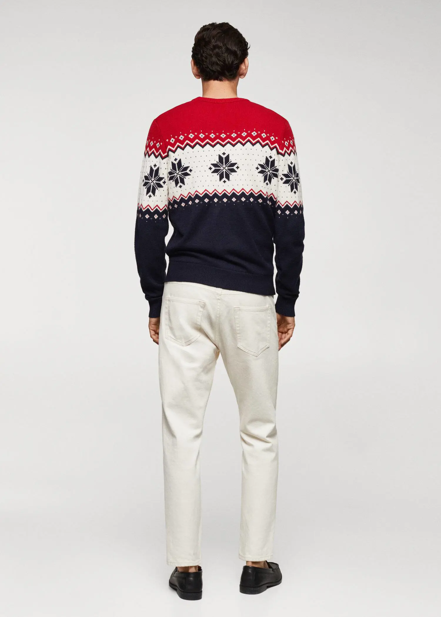 Mango Żakardowy sweter z bożonarodzeniowym motywem. 3