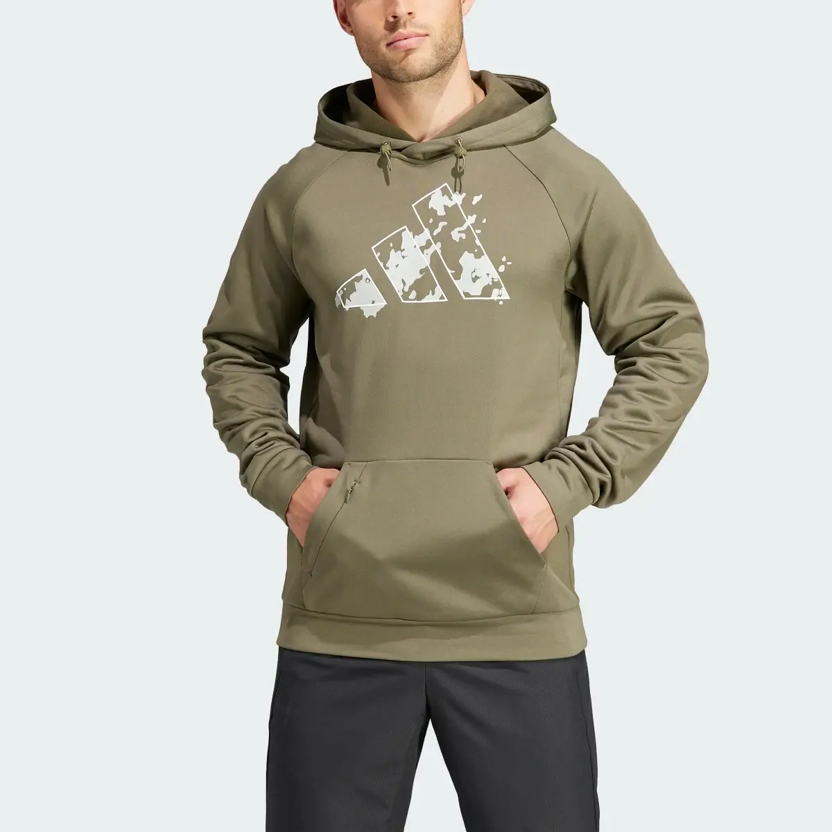 Adidas Game and Go Camo Big Logo Training Hoodie. 1