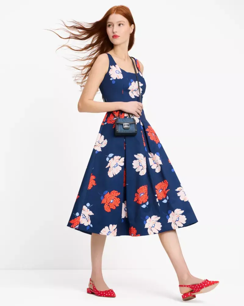 Kate Spade Dotty Floral Faille Dress. 1