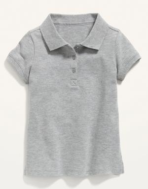 School Uniform Shirt for Toddler Girls gray