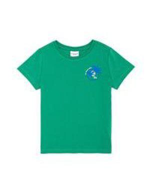 Erkek Çocuk Yeşil Bisiklet Yaka T-Shirt