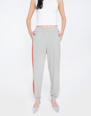 Grey Tracksuit With Stripe Detail On the Sides and a Single Pocket on the Back With a Leg Band