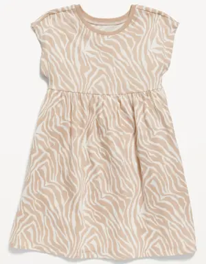 Dolman-Sleeve Fit & Flare Dress for Toddler Girls white