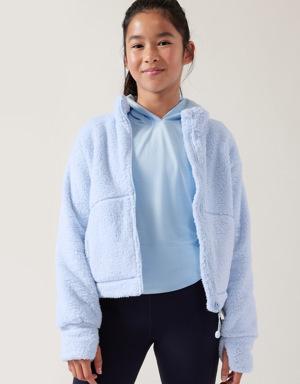 Athleta Girl So Toasty Tugga Sherpa Jacket blue
