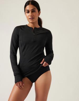 Athleta Pacifica Illume UPF Fitted Top black