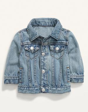 Unisex Light-Wash Jean Jacket for Baby blue