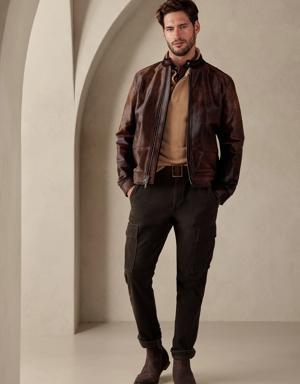 Dylan Haircalf Leather Jacket brown