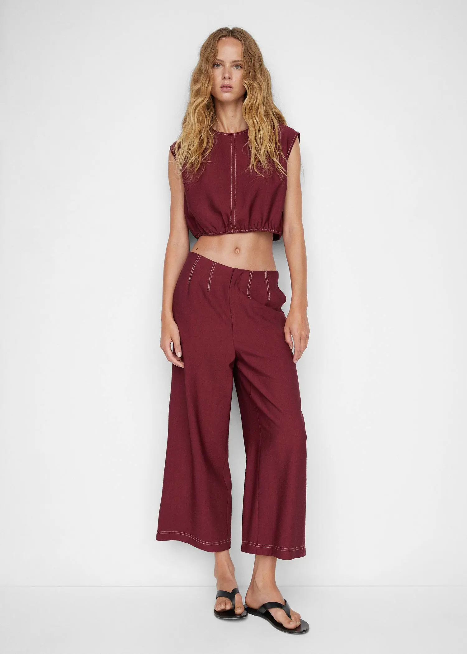 Mango Jupe-culotte coutures. 1