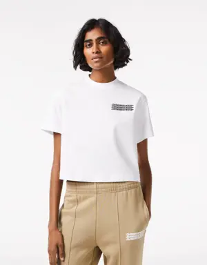T-shirt femme Lacoste oversize fit en jersey de coton