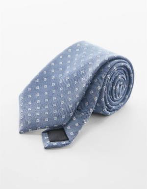 Micro-check cotton tie