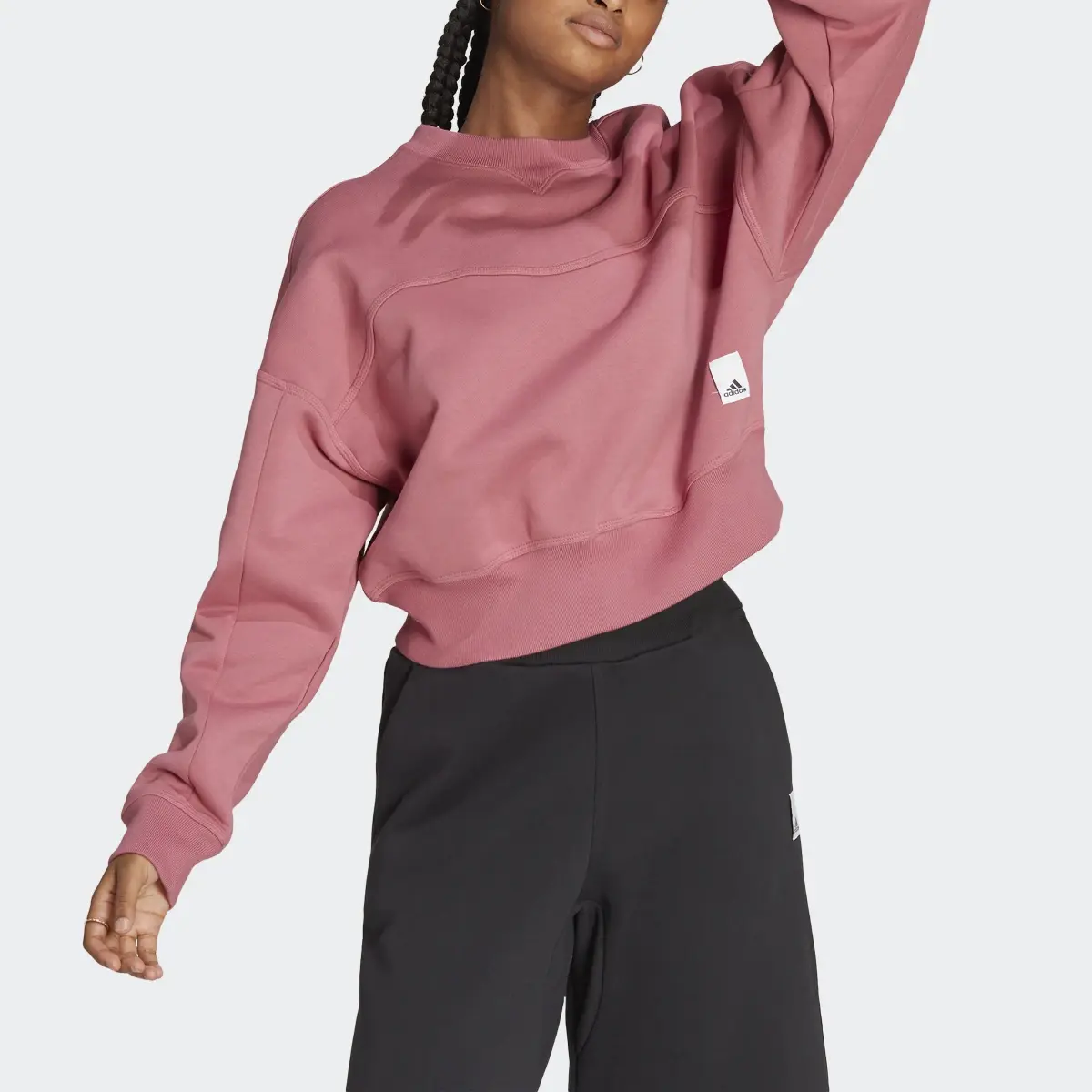 Adidas Lounge Fleece Sweatshirt. 1