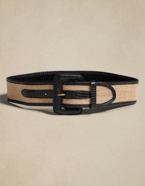 Treccia Braided Leather Waist Belt