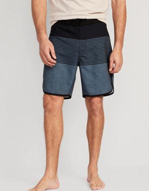 Printed Built-In Flex Board Shorts for Men -- 8-inch inseam gray